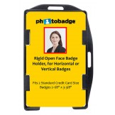 Rigid Plastic Dual Use Open-Face 2-Card Holder 50 pack